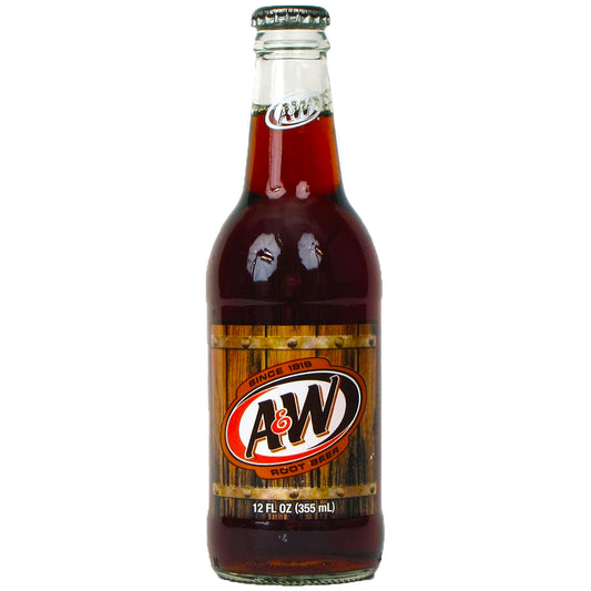 A&W Root Beer Glass Bottles