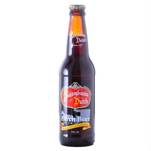 Bottle of Pennsylvania Dutch Birch Beer on a white background