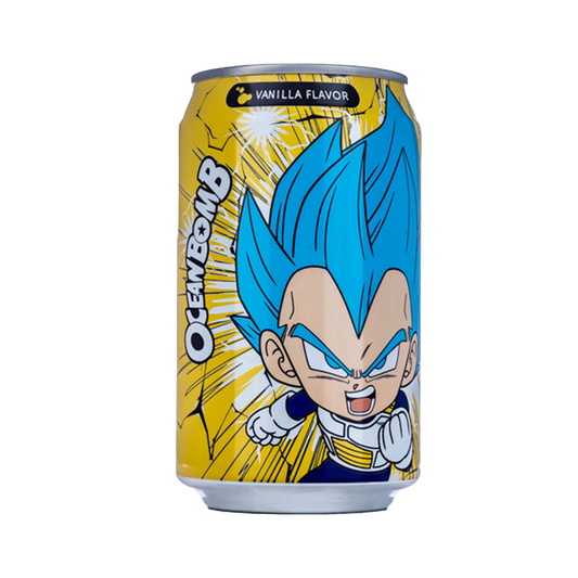 Yellow Ocean Bomb can (Vanilla flavor) with anime character design