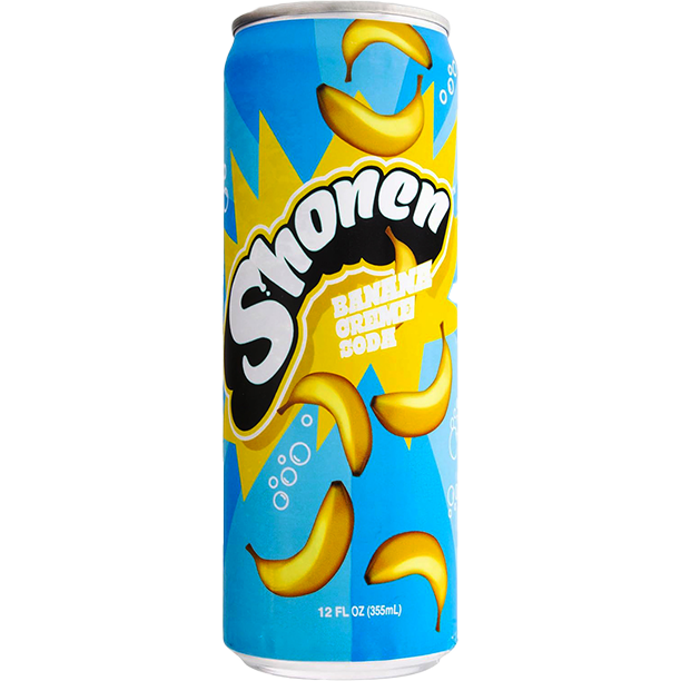 Blue colored Banana Creme soda can