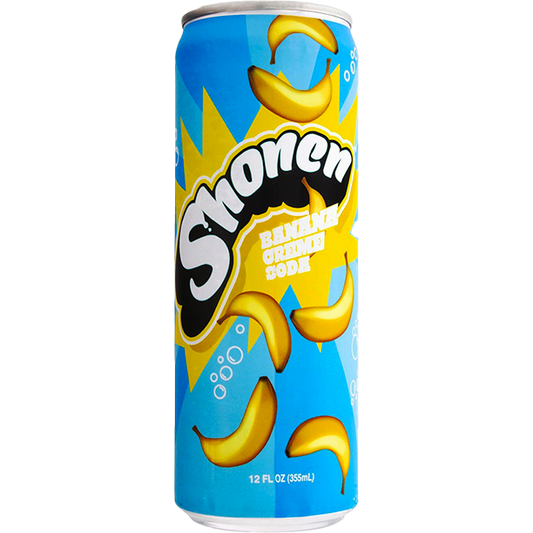 Blue colored Banana Creme soda can