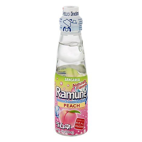 Ramune Peach Soda 18pk | Authentic Japanese Craft Soda